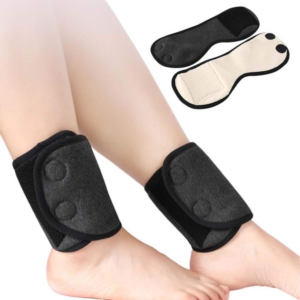 (1, Black) Ankle Protection Warmers for Women,Velvet Ankle Guard Socks Leg Warmers Relief for Foot Pain Chill Joint Discomfort