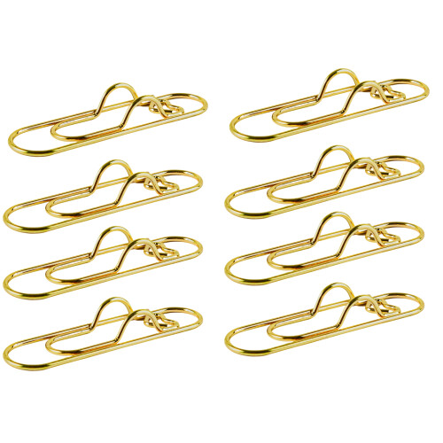 8 Pieces Creative Heart Shaped Clip Protective-imitation gold