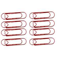 8PCS Multifunction Heart Shaped Paper Clip Strong Carbon-Red
