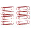 8PCS Multifunction Heart Shaped Paper Clip Strong Carbon-Red 1