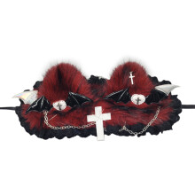 Gothic Cats Oor Haarband Styling Accessoire Hairtie-yabi rood