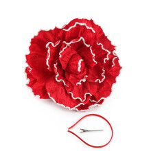 Overdreven bloem haarband haaraccessoire voor bruiloften,-Rood