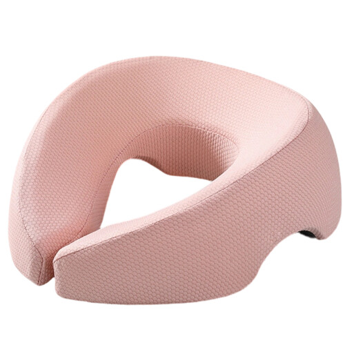 Ergonomic Face Down Support Pillow With Removable Cover-Pink
