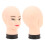 Testa calva bianca in PVC, modello 28,5 cm/54 cm, supporto 14