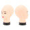 Testa calva bianca in PVC, modello 28,5 cm/54 cm, supporto 15