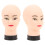 Testa calva bianca in PVC, modello 28,5 cm/54 cm, supporto 16