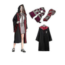 (M, green) Adult Mens Wizard Harry Potter Fancy Dress Cloak Costume Cosplay 3pcs