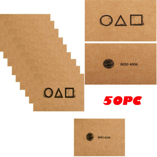 50x Squid Game Calling Invitation Cards Party DIY