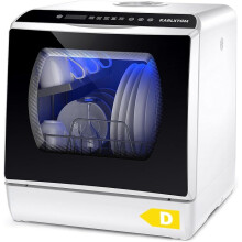 Table Top Dishwasher 6 Programs Mini Dishwasher with Touch Control, Auto-drying, Baby Care & Fruit Wash, Perfect for Small Families