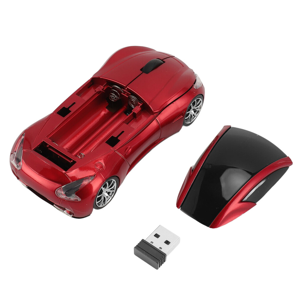 Wireless Sports Car Shape Mouse 1600 Dpi With 2.4G Usb Receiver Red 8701385354918