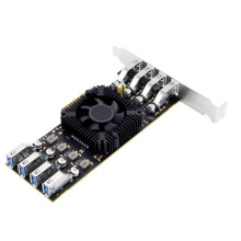 USB3.2 PCI Express Adapter PCI-E to 8 Port USB 3.2 Expansion Card 4 Channel USB3.0 PCIe X4 Controller Card for Camera