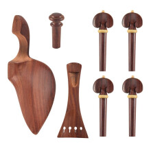 4/4 Vioolset Volledige Maat Vioolaccessoires Palissander Vioolpin Staartstuk Kinsteun Eindpin (4/4)