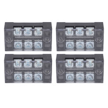 Wire Connector Terminal Block Dual Row Screw Terminals High Current25A600V Flame Retardant Housing Impact Resistance Easy Mounting with Transparent