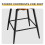 2X Swivel Bar Stools PU Upholstery Spray-Coated Iron Frame Pub Chairs 5
