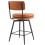 2X Swivel Bar Stools PU Upholstery Spray-Coated Iron Frame Pub Chairs 7