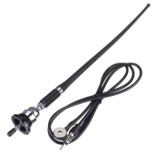 17inch Car Roof Radio Antenna Car Radio Aerial AM-FM Rubber Antenna with 180-Degrees Swivel Base and 51" Cable Flexible
