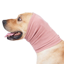Soft Pink Dog Neck Wrap Scarf for Anxiety & Noise Relief, M