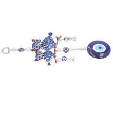 Blue Eye Owl Hanging Decor Zinc Alloy Glass Resin Wall Pendant Luck Amulet