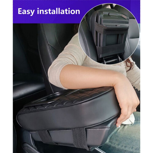 Cuscino per Bracciolo per Console Centrale Automatica, Cuscino per Bracciolo per Auto nel Memory Foam con Portabicchieri e Supporto per Telefono 2
