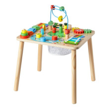 Montessori-Duoku Activiteitentafel voor Baby's vanaf 6 Maanden - Gemaakt van Hout - 13 Functies in 1