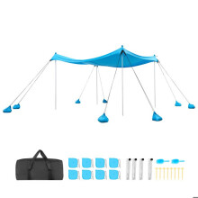 Strandtent 3x3x2 m-Duoku-Uitklapbare Zonnebescherming UPF50+-Draagbaar-Buitenbescherming-met Zandzakken