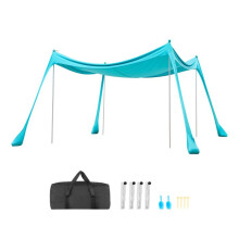 Strandtent - DUOKU - TM006 - 3x3 m - Zonnebescherming UPF50+ - Aluminium palen