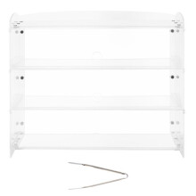 Vitrina Mostrador de Panadería-Duoku-48,2x23,2x38 cm-3 Niveles-Expositor de Pastelería en Acrílico Transparente
