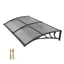 Toldo de puerta de entrada - DUOKU - CZPC40X80G-C - 96,5x198,7 cm - Policarbonato - Sistema de drenaje