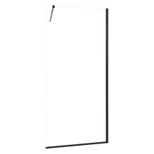 Vaste douchewand - DUOKU - CNH-ET-WALK IN-A MB - 86,4x187 cm - 8 mm gehard glas - Zwart aluminium