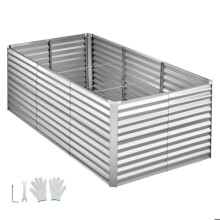 Potager surélevé - DUOKU - YJ-ZZC012 - Rectangulaire 240x120x86 cm - Alliage aluminium-zinc - Anti-corrosion