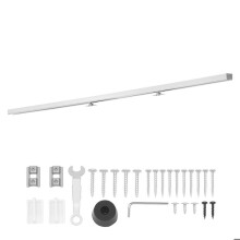 Schiebetürbeschlag-Set-Duoku-174,6 cm-Schließmechanismus mit sanftem Schließen