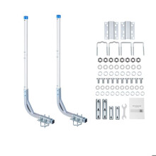 Guida per Rimorchio di Barca-Duoku-Regolabile in Altezza 775 mm/1205 mm-Supporto di Carico in Acciaio
