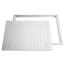 Viemärikansi kehikolla-Duoku-50x50 cm-viemärin tarkastukseen-hiiliteräksestä-liukastumisenestopinta