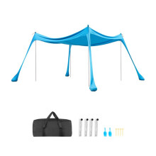 Strandtent - DUOKU - TM007 - 3x3x2 m - UPF 50+ - Zandzakken, aluminium palen