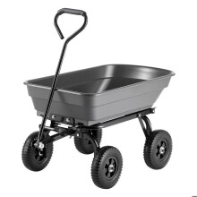 Carrinho de jardim basculante - DUOKU - GC-018C - 272 kg - Caçamba em PP - Rodas giratórias 180