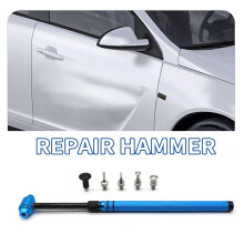 6 Pcs Car Dent Repair Tool Kit, Aluminum Alloy Hammer, Telescopic, Blue