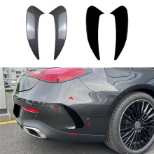 Car Rear Bumper Spoiler Side Wing Canard Trim for - CLE Coupe C236 2024+ AMG Carbon Fiber