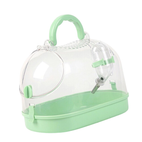 Ventilated Small Animal Carriers Cage with-green bottomless net
