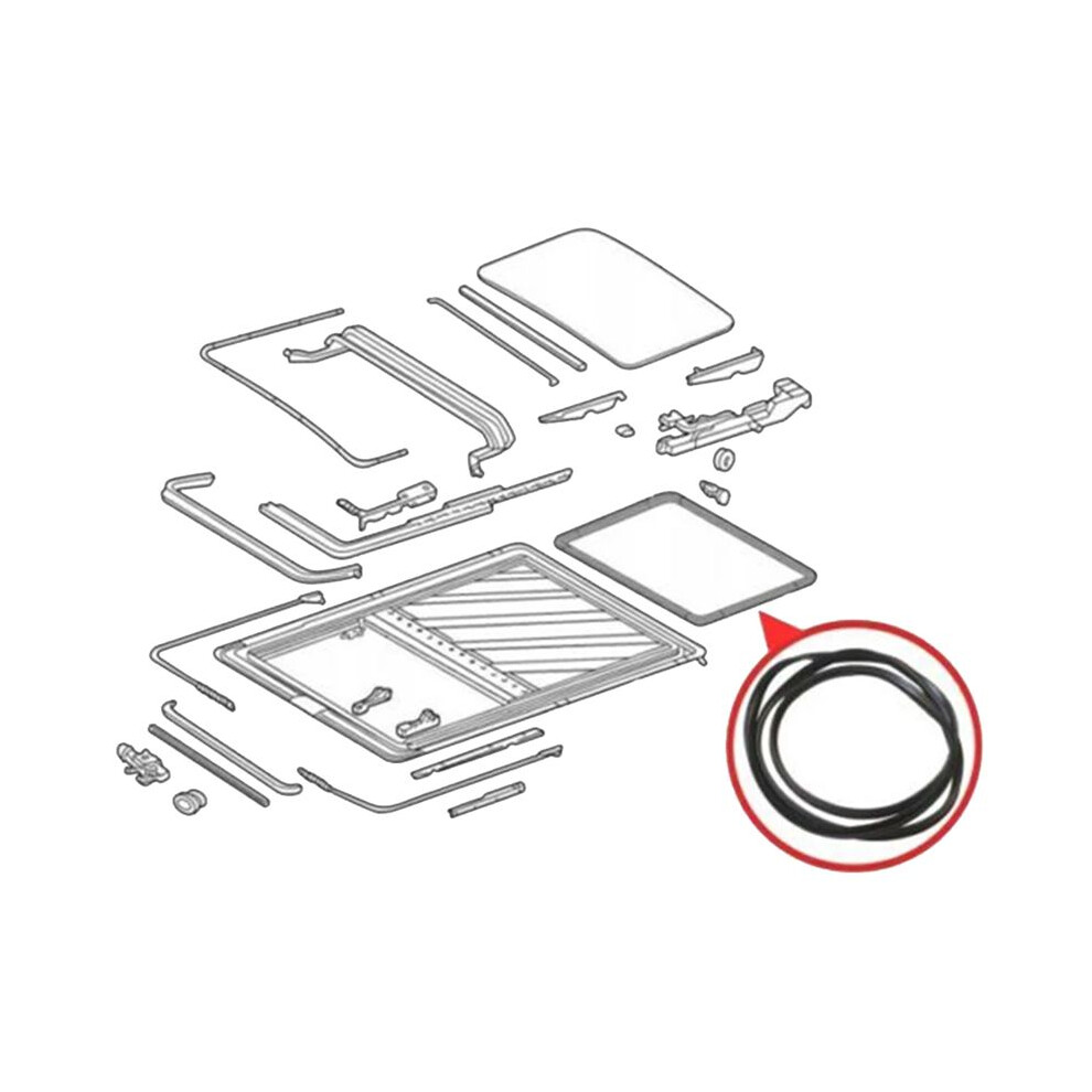 Car Sunroof Window Rubber Seal For - C-Class W203 2000-2007 A1247800298 Black 4712486831042