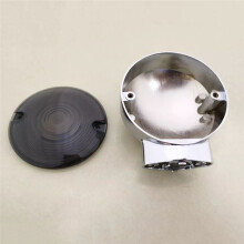 Chrome Turn Signal Housing W/ Smoke Lens Covers for Touring Electra Glide