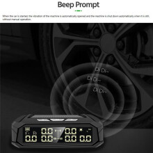Car TPMS Tyre Pressure Monitoring System Solar Power Digital Display Auto Security Alarm Systems with 4 Internal Sensors
