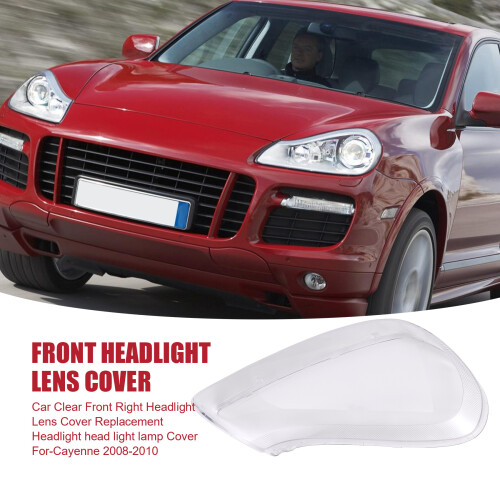 Car Clear Front Right Headlight Lens Cover Replacement Headlight  light lamp Cover For- Cayenne 2008-2010 1