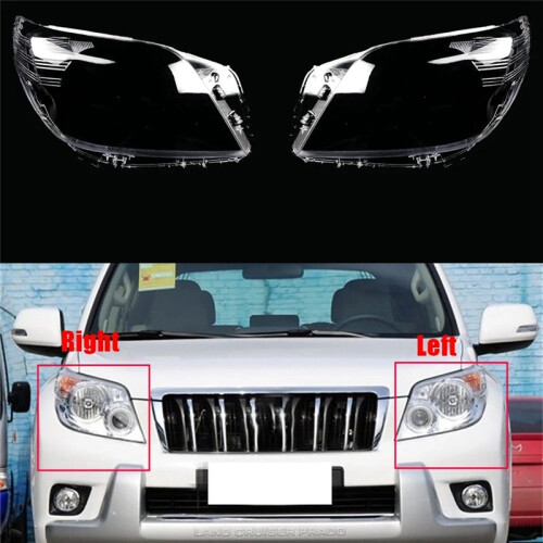 Right Car Headlight Lens Cover  Light Lamp Lampshade Front Light Shell for  Prado 2010-2013 1
