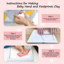 Cute Baby Hand and Footprints Kit, Newborn Handprint Footprints Keepsake Frame, Pet FootPrints Clay Kits Picture Frames