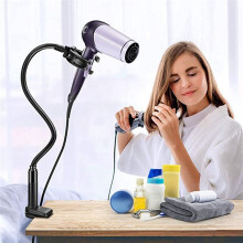 Pet Hair Dryer Clip Holder, 360 Rotatable Pet Grooming Hair Dryer Stand Hands Free Aluminum Alloy Hair Dryer Rack