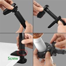 Support Clip pour SèChe-Cheveux pour Animaux Compagnie, Support Rotatif à 360 pour SèChe-Cheveux Toilettage pour Animaux Compagnie, Support Mains