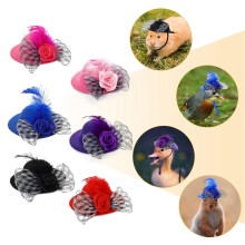 6 Pieces Chicken Hats for Hens Fit Chicken Clothes Costumes for Chickens Hats for Chickens Tiny Hats Small Animal Hats