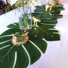 Artificial Tropical Leaves Jungle Party Decoration Animal Summer Hawaiian Wedding Home Table Decor XXL