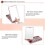 Mirror Portable Makeup Mirror with 5 Brushes Storage Box LED Touch Portable One-Face Storage Box Makeup Mirror White 2
