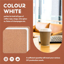 20 PCS Sublimation Coasters Blank Cork Backed Heat Transfer Coasters for DIY Painting Art Crafts, 3.9 X 3.9 Inches